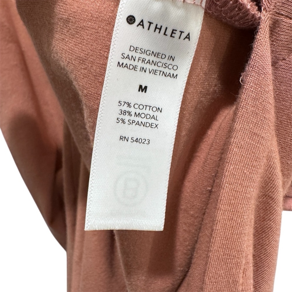 Athleta Destination Maxi Tank Dress Cotton Blend Athleisure Palermo Pink Mauve M - Picture 9 of 10